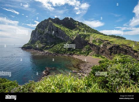 SeongSan Ilchulbong (Volcanic Cone) in Jeju Island, South Korea Stock ...