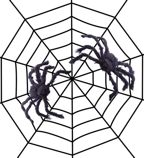 5ft 1.5m Fake Spider Web Black Halloween Decorations With NO Spiders Outdoor Yard Haunted House ...