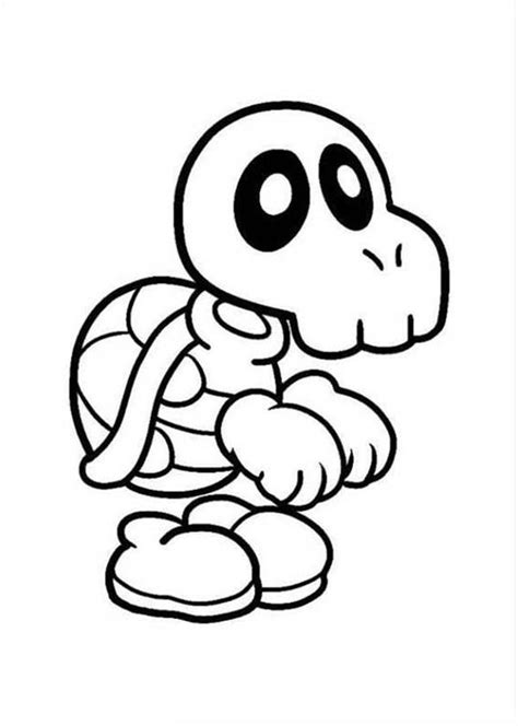 Dry Bones Mario Colouring Pages ~ Bones Dry Mario Tennis Aces Kamek ...