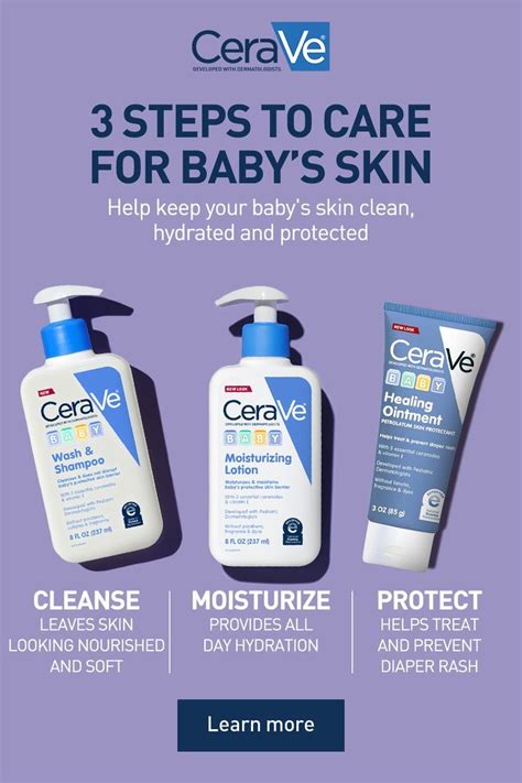 Cleanse, Moisturize & Protect Baby's Skin | Baby skin care, Baby ...