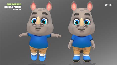 Rhino Animated Rigged 3D model - TurboSquid 2021788