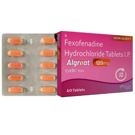 120 Mg Fexofenadine Hydrochloride Tablets Ip Organic Medicine at Best ...