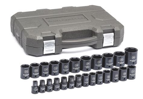 GEARWRENCH, Metric Impact Socket Set,1/2" D,25pcs. - 58LD65|84933N ...