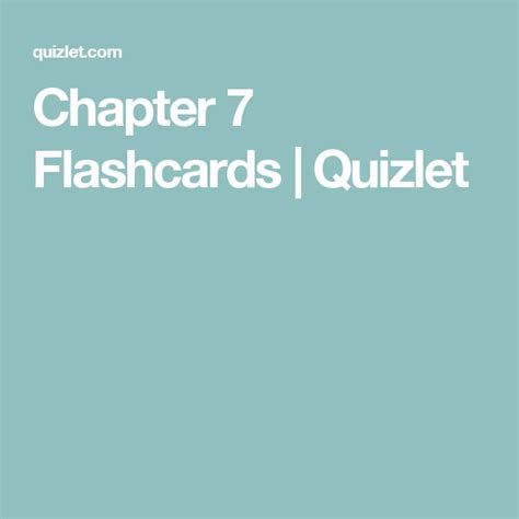 Chapter 7 Flashcards | Quizlet | Flashcards, Math flash cards, Science for kids