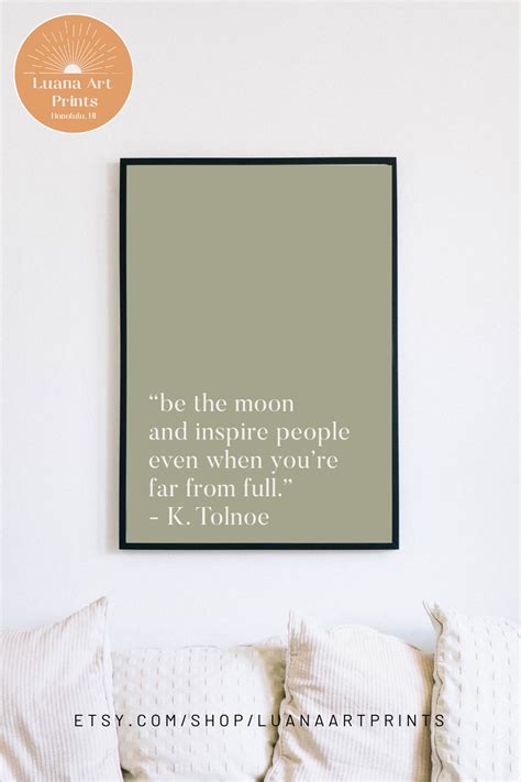 Be The Moon Printable Wall Art, Moon Quote Digital Art, Boho Moon Quote Art, Inspiring Moon ...