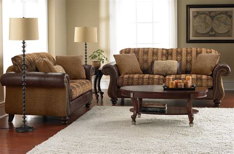 Shop Livingston Leather Fabric Sofa and Loveseat - Free Shipping Today ...