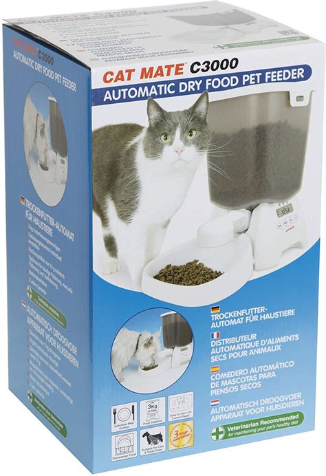 Cat Mate C3000 Automatic Pet Feeder | For Cats and Small Dogs with a Digital Timer | Dry Pet ...