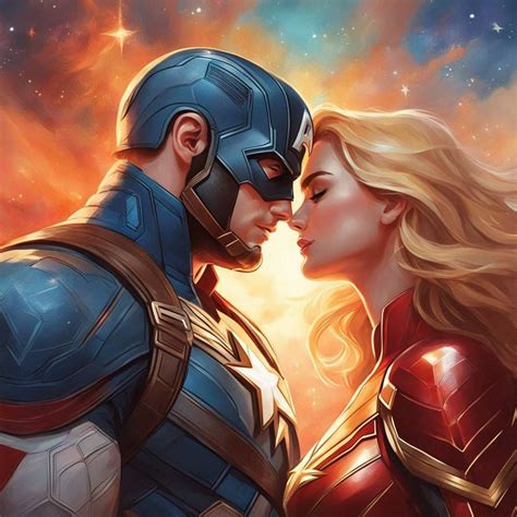 Captain America and Captain Marvel 2 by ZENART07 on DeviantArt