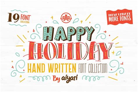 Happy Holiday Font Collection - Design Cuts