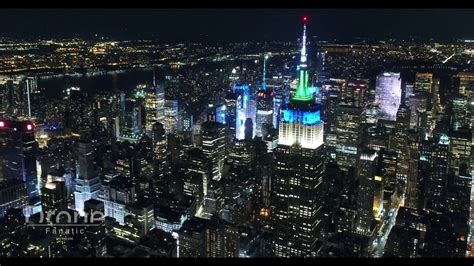 New York Night View 4K / Ultra Hd 4k Aerial View Of New York City Stock ...