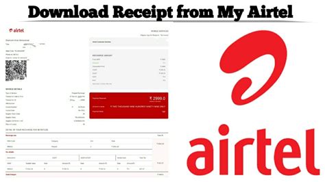 How to Download Receipts or invoice from Airtel app | Download your Recharge Bill from My Airtel ...