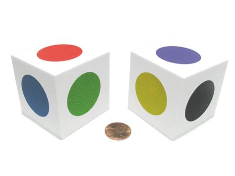 50mm Foam Dice with Square Corners - Single Spot Colors Dice - Gamedicechip