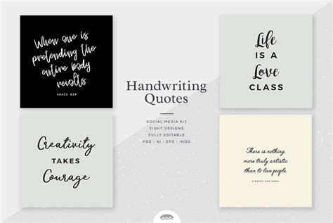 Handwriting Quotes Social Media Kit ~ Instagram Templates ~ Creative Market