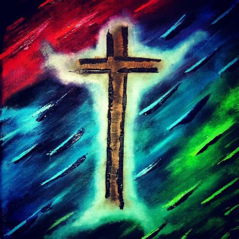 CroSS painting with Instagram eFFects by ShaunLeeSamson | Cross paintings, Painting, Oil pastel ...