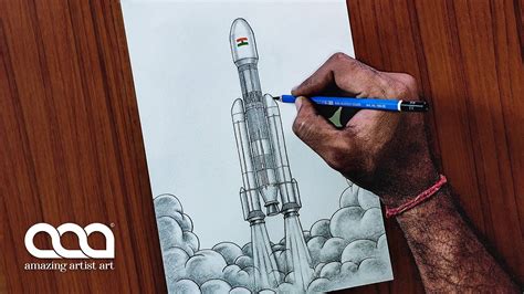 Chandrayaan 3 Rocket Drawing 🚀🌑 | ISRO LVM-3 Rocket Drawing | How To ...