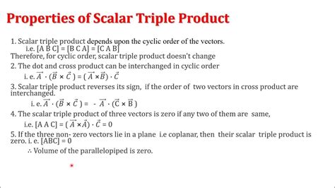 Properties of Scalar Triple Product - YouTube