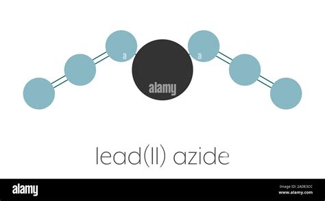 Lead azide detonator explosive molecule. Stylized skeletal formula ...