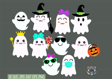 Halloween Svg, Ghost Svg, Hallowen Svg Bundle, Svg Files for Cricut, Cut File, Dxf Files for ...