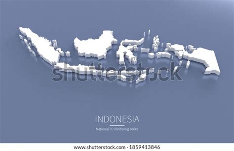 Indonesia Map 3d National Map 3d Stock Illustration 1859413846 ...