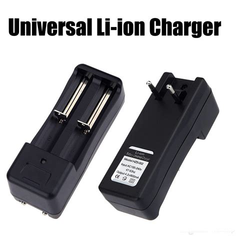 18350 18650 Battery Li Ion Charger Battery Charger Double Charger Universal 18650 Rechargeable ...