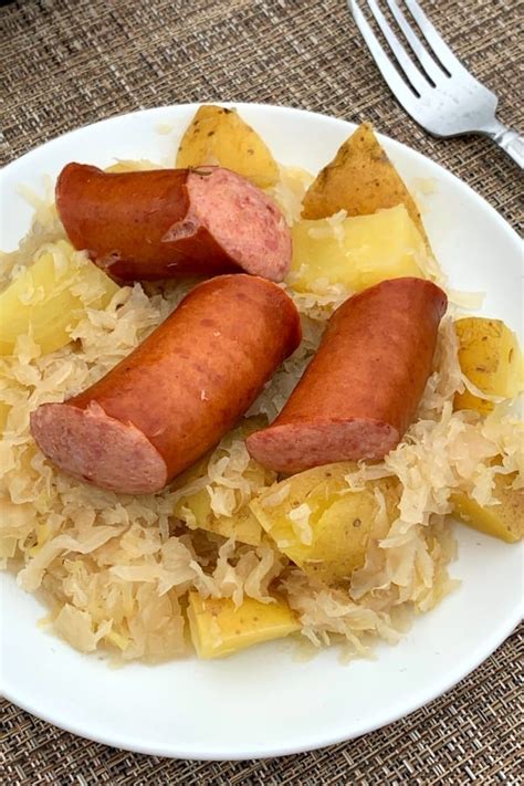 Instant Pot Sauerkraut and Sausage - Plowing Through Life