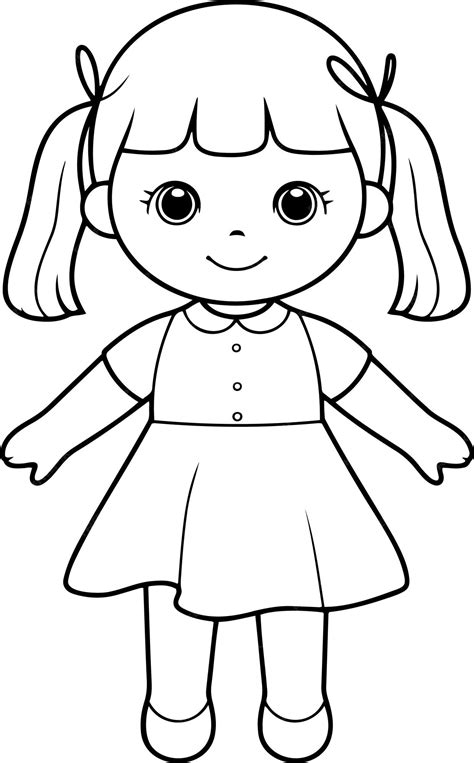 Doll Clipart Black And White Free Download On Clipart - vrogue.co