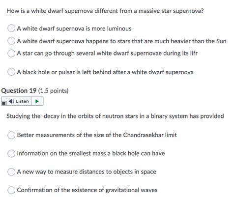 Solved How is a white dwarf supernova different from a | Chegg.com