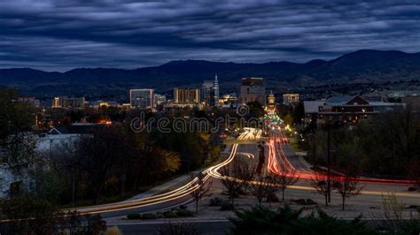 128 City Lights Boise Idaho Skyline Night Stock Photos - Free & Royalty ...