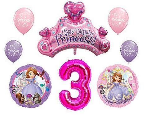 Disney's Sofia The First 3rd Happy Birthday Party Balloons Decorations ...