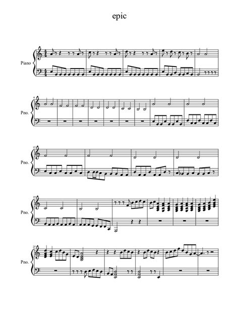 Epic Sheet music for Piano (Solo) | Musescore.com