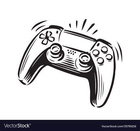 Game controller symbol joystick Royalty Free Vector Image