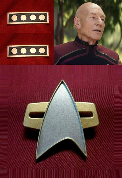 Star Trek Picard Communicator Pin Combadge Rank Pin Pip | Etsy