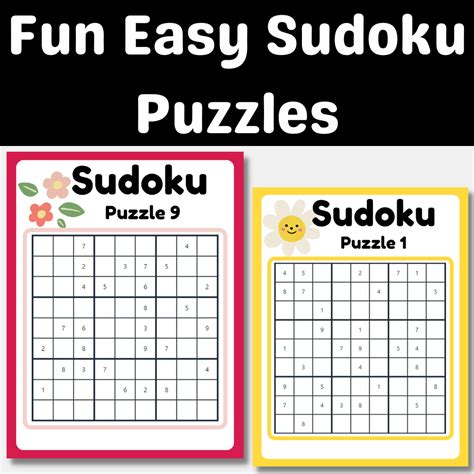 Fun Easy 10 Sudoku Puzzles with Answers | Made By Teachers