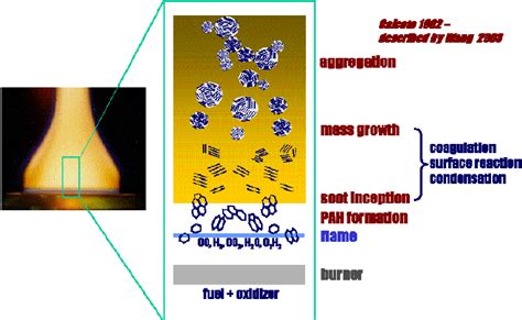 Soot Formation Processes in Premixed, Laminar Flame (courtesy of H. Wang) | Download Scientific ...