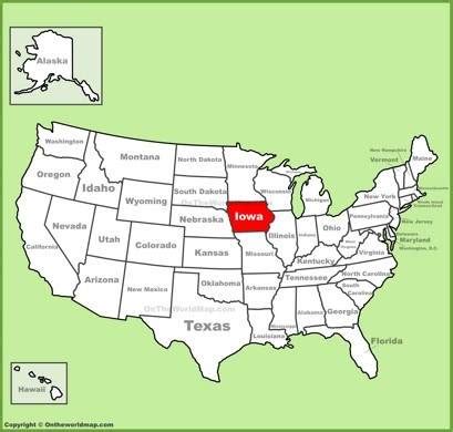 Iowa State Map | USA | Maps of Iowa (IA)