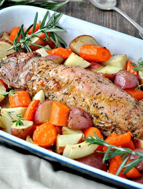 Pork Tenderloin with Roasted Vegetables | Recipe | Pork tenderloin recipes, Roasted vegetable ...