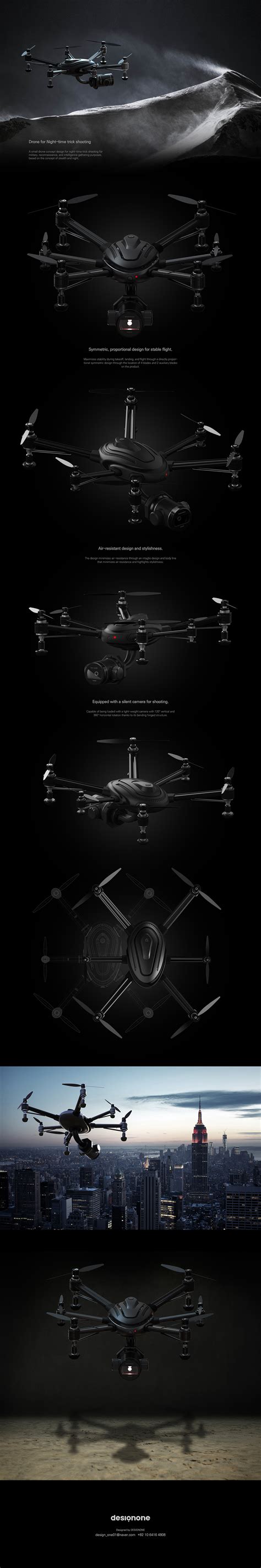 Drone for night time shooting on Behance