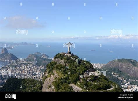 Cristo Redentor, JUNE 18, 2013 : An aerial view of the statue of Christ ...