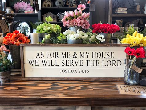 As For Me and my House Wood Sign Farmhouse Religious | Etsy