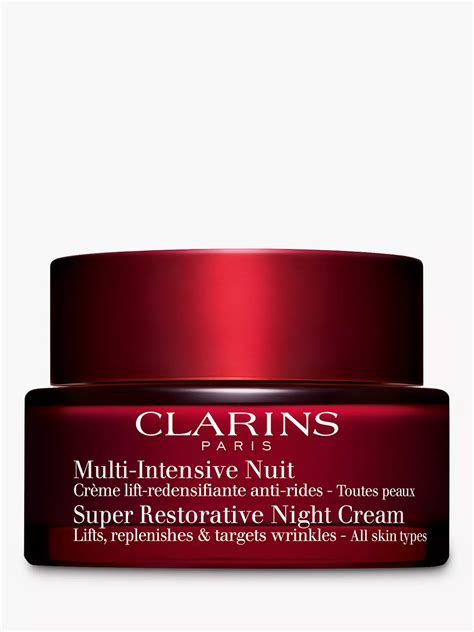 Clarins Super Restorative Night Cream, All Skin Types, 50ml at John ...