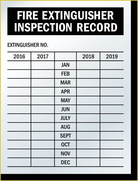 Fire Extinguisher Inspection Report Form / Also called a fire extinguisher inspection form, it ...