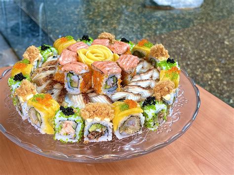 ALL COOKED SUSHI CAKE — Standing Sushi Bar