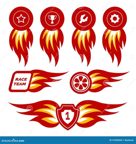 Flame Emblems Stock Vector - Image: 47505095