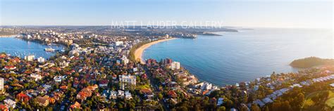 Wide Angle Aerial Panoramic Photo of Manly Beach - Northern Beaches