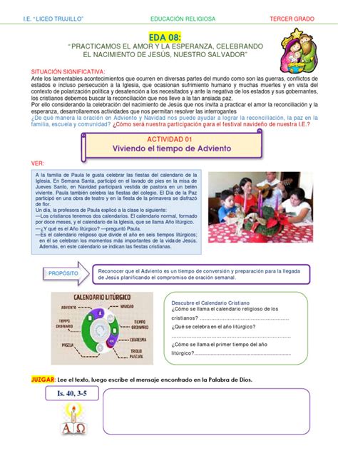 3º EDA7 - Act 01 ADVIENTO | PDF | Adviento | Navidad