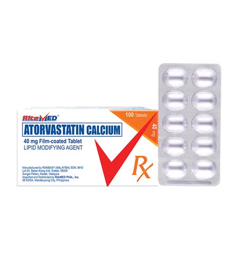 Atorvastatin 40mg Tablet - Ritemed - Rose Pharmacy Medicine Delivery