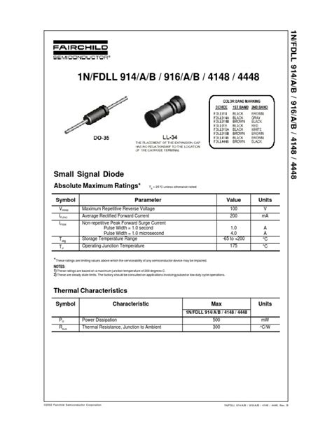 Datasheet 1N914 | PDF | Diode | Electrical Engineering