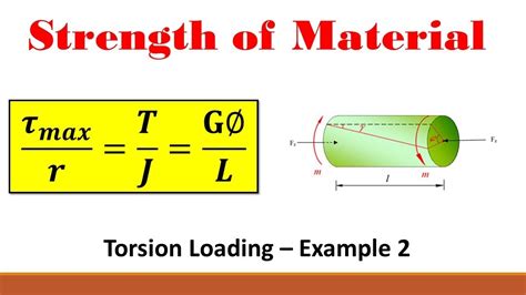 Strength of Materials (Part 13:Torsion Equation Example - Angle of ...