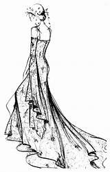 Robe Dentelle Chantilly  Fashion Adult Coloring Pages sketch template