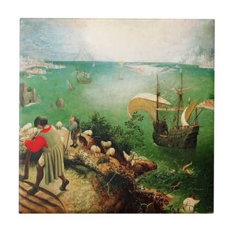 Pieter Bruegel Landscape with the Fall of Icarus Tile | Zazzle